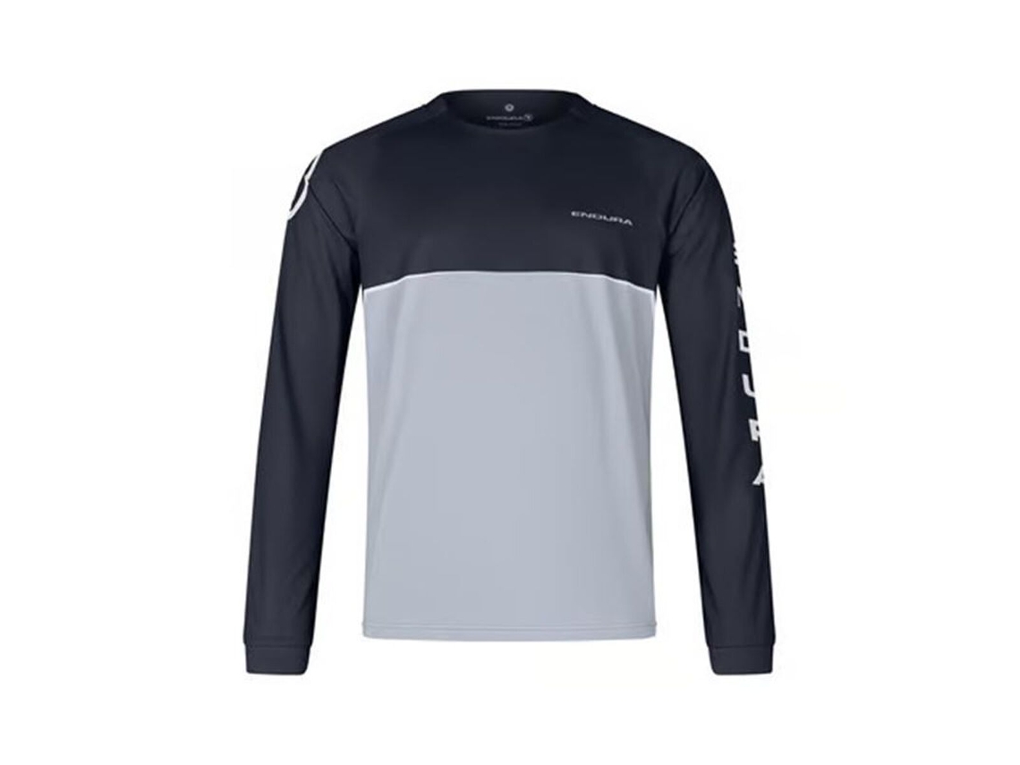 Camisa Ciclismo Endura Core Impresso Preto Azul Marinho Tamanho L