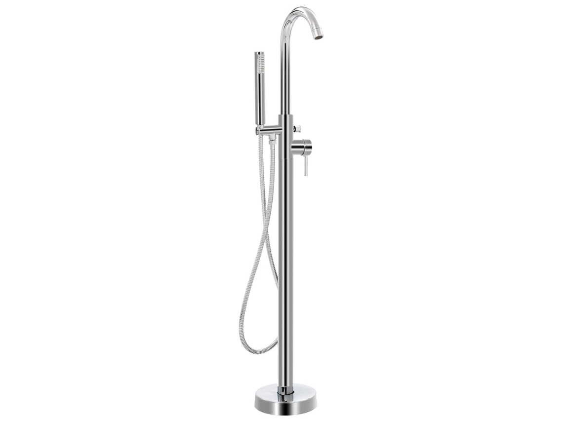 Vidaxl Torneira De Pé Para Banheira Aço Inoxidável 118,5 Cm