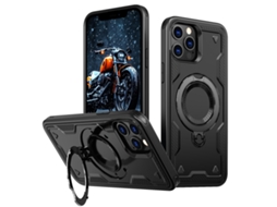 Capa Armor Híbrida Pc Tpu Para Iphone 12 Pro Max - Suporte De Anel Magsafe