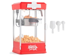 Máquina De Pipocas Vermelha 480w Com Luz Led E Capacidade De 4oz Tekmaquinas