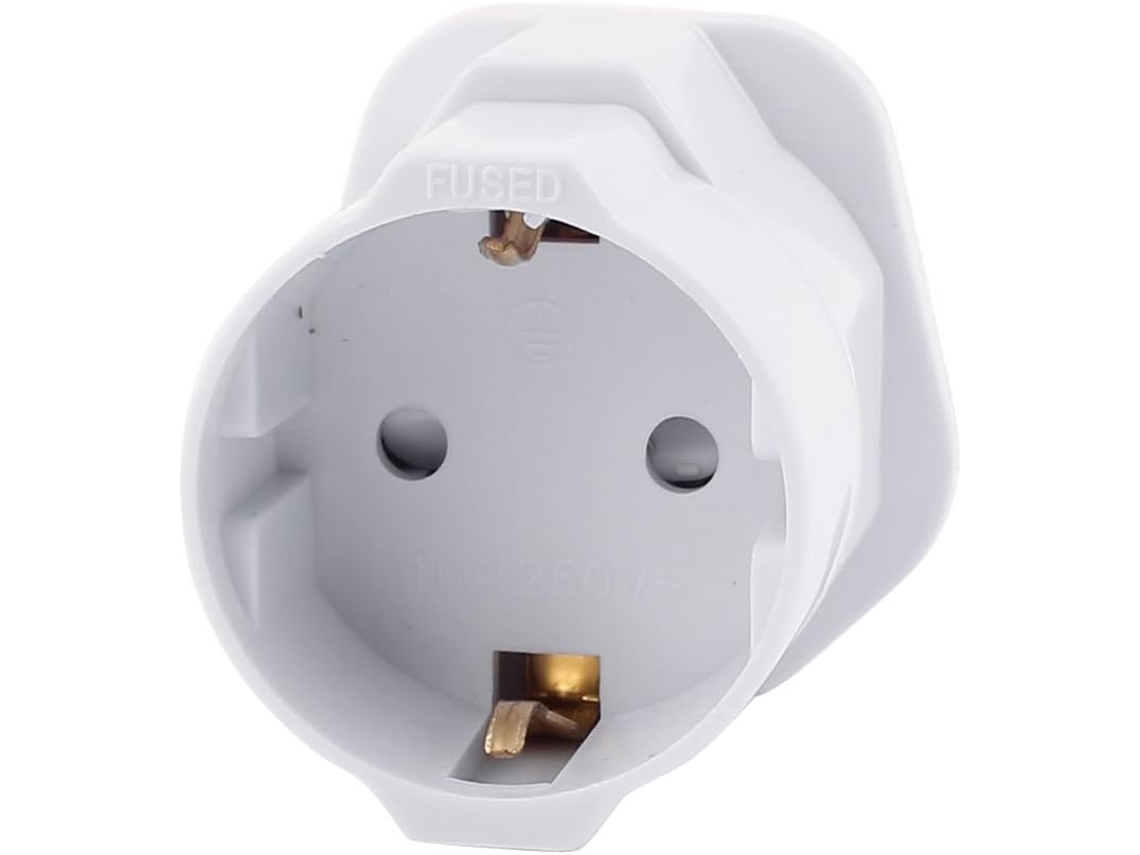Adaptador de rede elétrica 250 V 16 A com ficha do Reino Unido para UE, com fusível CHABERLU