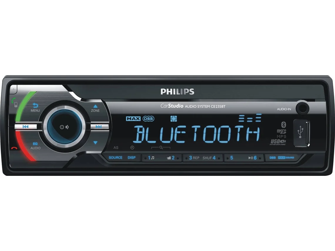 Autorrádio PHILIPS CE235 BT (Bluetooth Mãos Livres - 1 USB - 50 x4W)