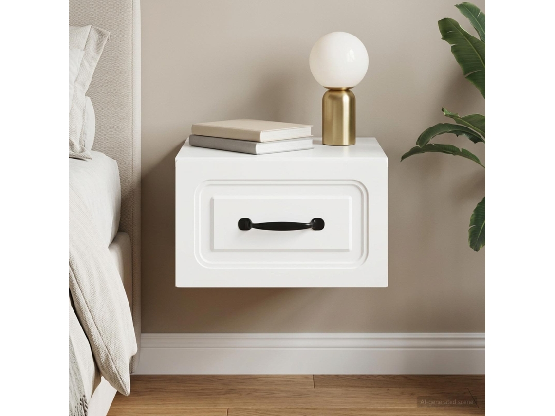 Vidaxl Gabinete De Canto Montado Na Parede Branco 34,5 X 33 X 20 Cm