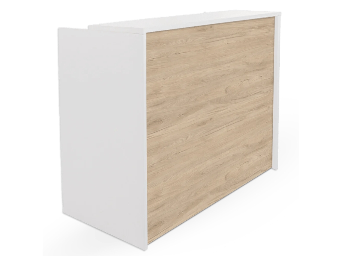 Balcão de receção Compact. 200 cm. Roble