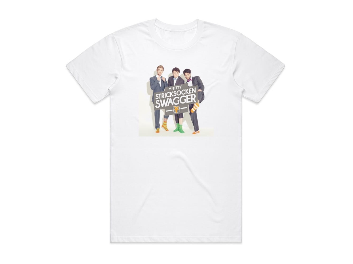 Y-titty Stricksocken Swagger Album Cover T-shirt White Rockinstonesize-xxxl