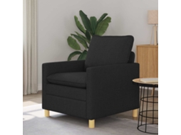 Vidaxl Sofá Preto 76 X 81 X 87,5 Cm Tecido