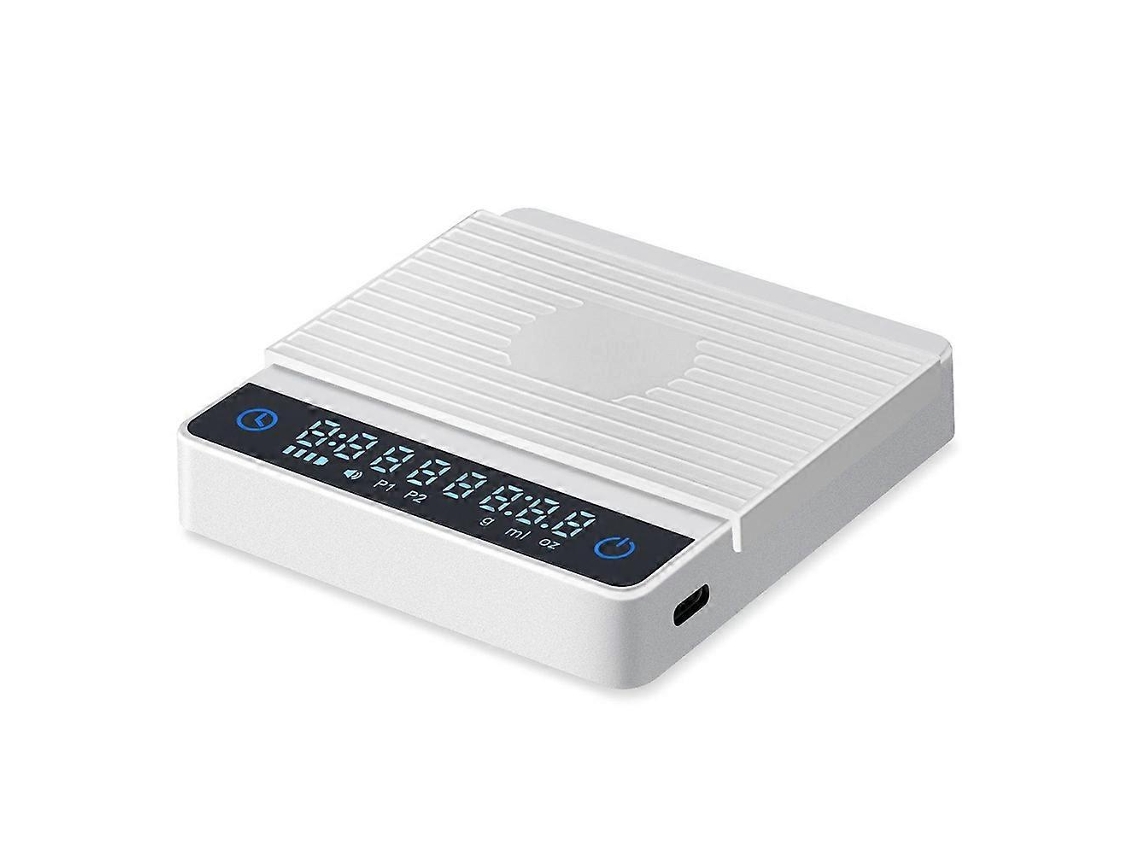 Balança Eletrônica Portátil Italiana Mini para Café Expresso, Ideal para Grãos de Coados À Mão, com Cronômetro e Função de Pesagem AQUAFORGE