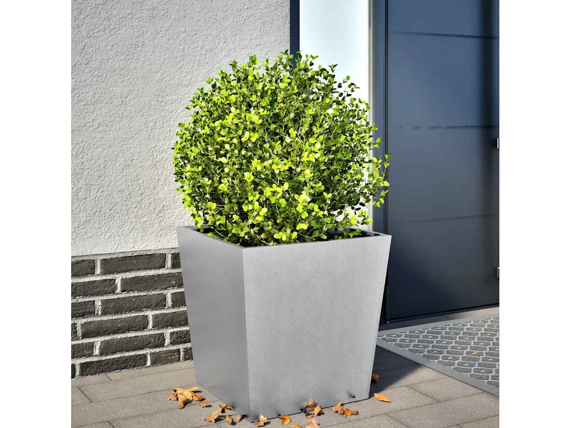 Vidaxl Vaso/floreira De Jardim 50x50x50 Cm Aço Galvanizado