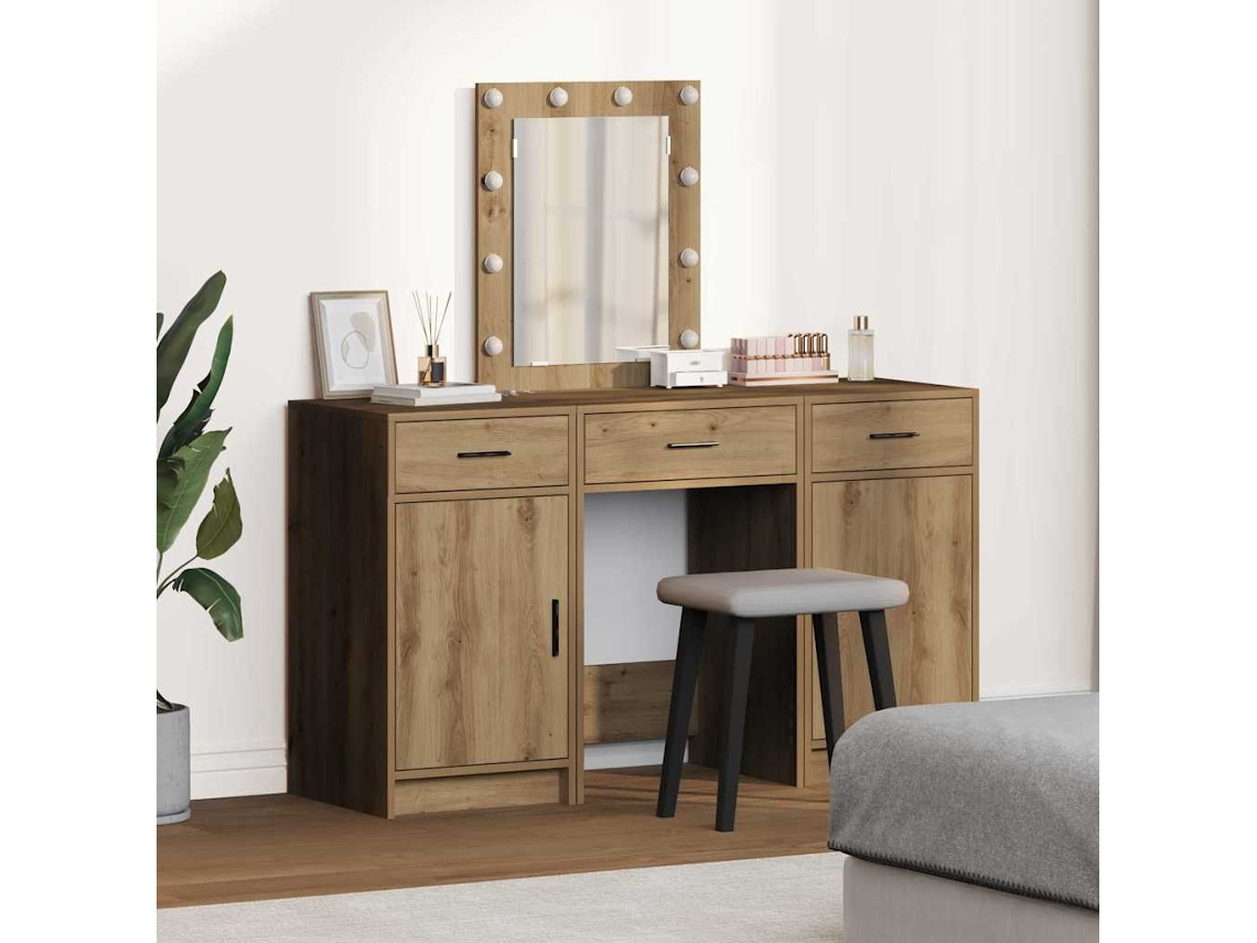 Vidaxl Mesa De Vestir Castanho 50 X 41 X 135 Cm Derivados De Madeira