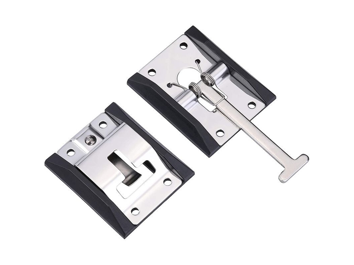 Nova Line apoio de Porta T de Metal 5.1" para Porta de Entrada com Gancho e Acessório para Rv Caravana