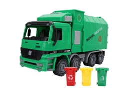 Primerox brinquedo Caminhão de Lixo Inércia Sanitário Modelo com Três Lixeiras para Crianças