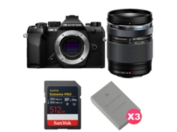 Om 5 Mark Ii Preto + 14 150mm F/4 5.6 Ii + 1 Sandisk 512gb Extreme Pro Uhs ii Sdxc + 3 Om System Bls 50 + Ebook Pricedirect OM SYSTEM