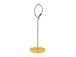 Balanço De Disco De Plástico Resistente Com Corda De Pe Para Crianças Brinquedo Ao Ar Livre Amarelo