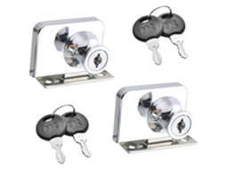 Conjunto De 2 Fechaduras Liga Zinco Para Portas Vidro 5 A 8 Mm.