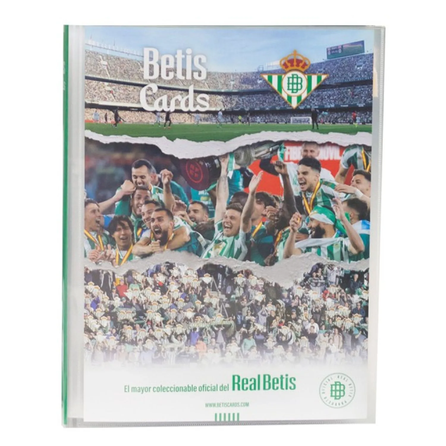 Álbum Betis Cards com coleção de cinco envelopes 2025 Holycards 30450
