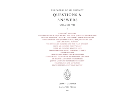 Livro Sri Chinmoy Answers Vii De Sri Chinmoy (inglês)