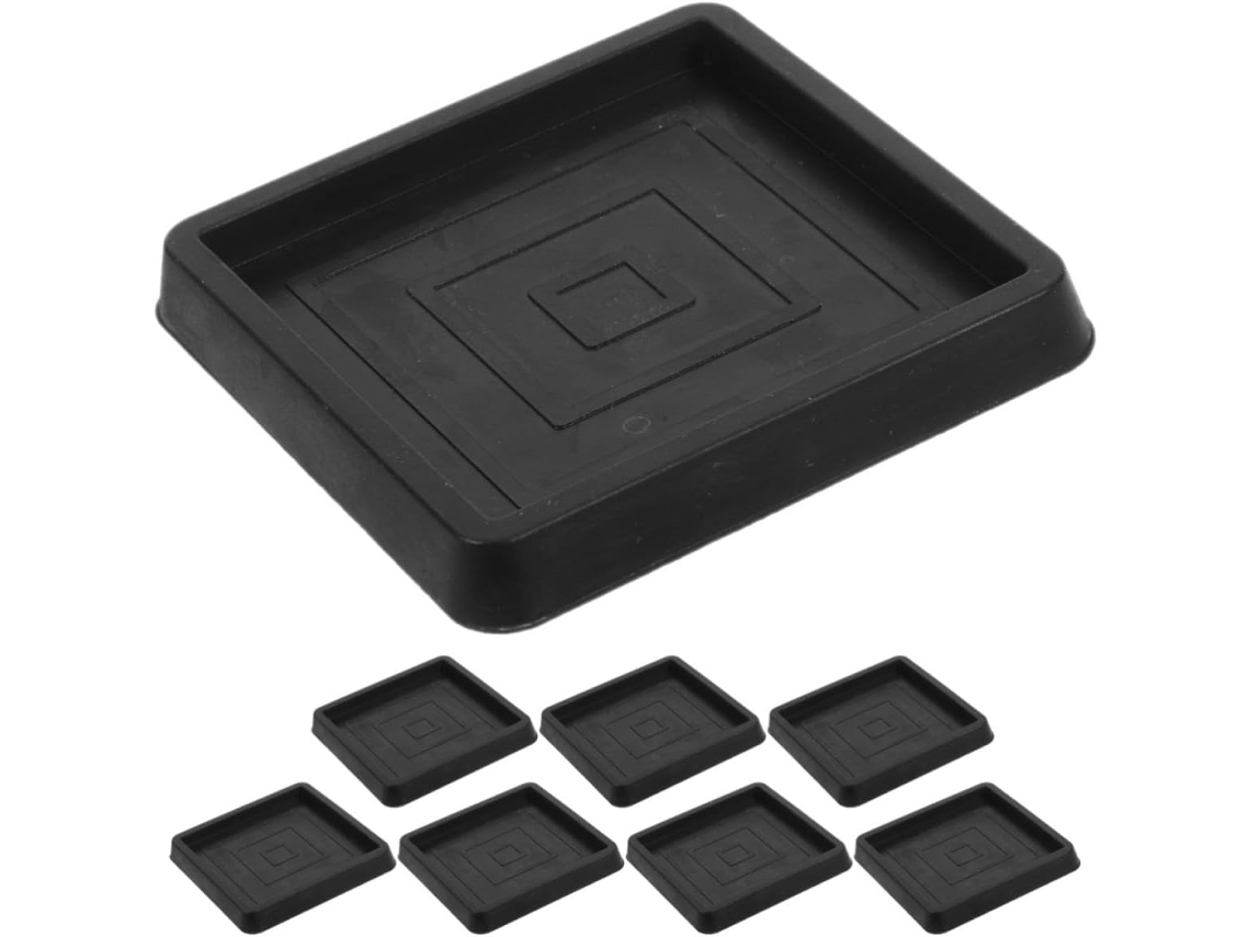 Conjunto De 8 Protetores Quadrados Borracha Para Pés Móveis,