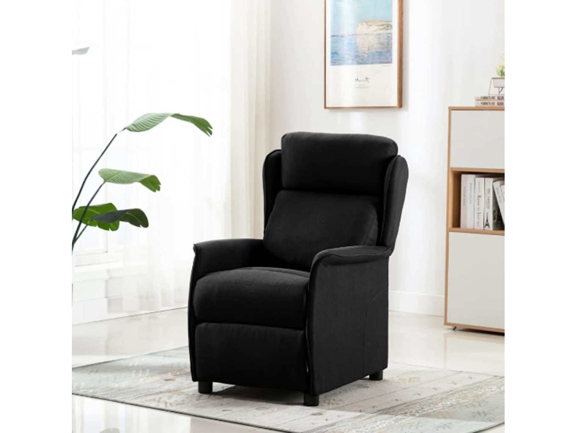 Maison Exclusive - Poltrona Reclinável Preto 66.5 X 94 X 101.5 Cm Poliéster