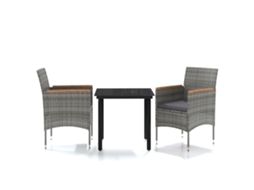 Garden Dining Set, Garden Dining Sets Vidaxl Cinzeto Rattan / Vime (80 Cm Table Length)