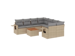 Garden Sofa Set, Garden Sofa Sets Vidaxl Bege Rattan / Vime (n/a)
