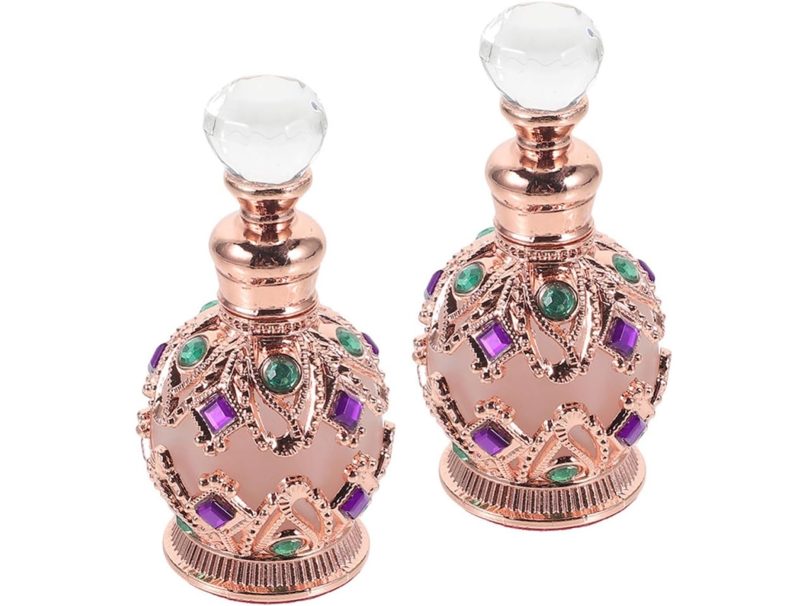 Conjunto De 2 Frascos De Perfume De Vidro Recarregáveis