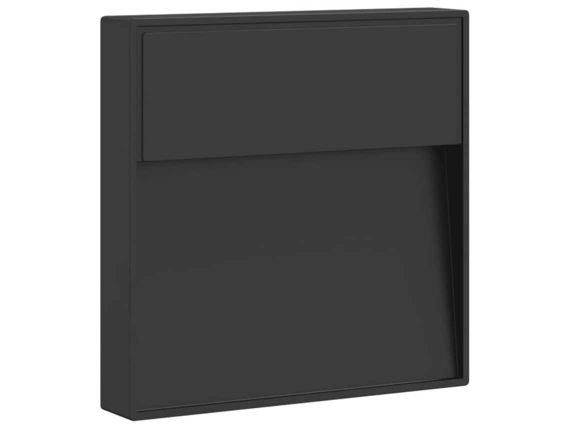 Candeeiro de parede VIDAXL LED para exterior alumínio fundido preto