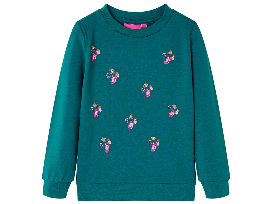 Sweatshirt Para Criança Verde-escuro 128