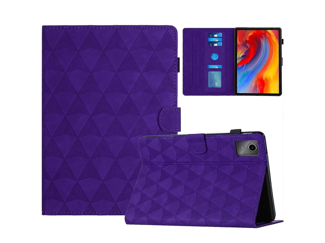 Capa Para Tablet Lenovo Tab M11/xiaoxin Pad 11 2024 Em Couro Com Textura De Diamante.