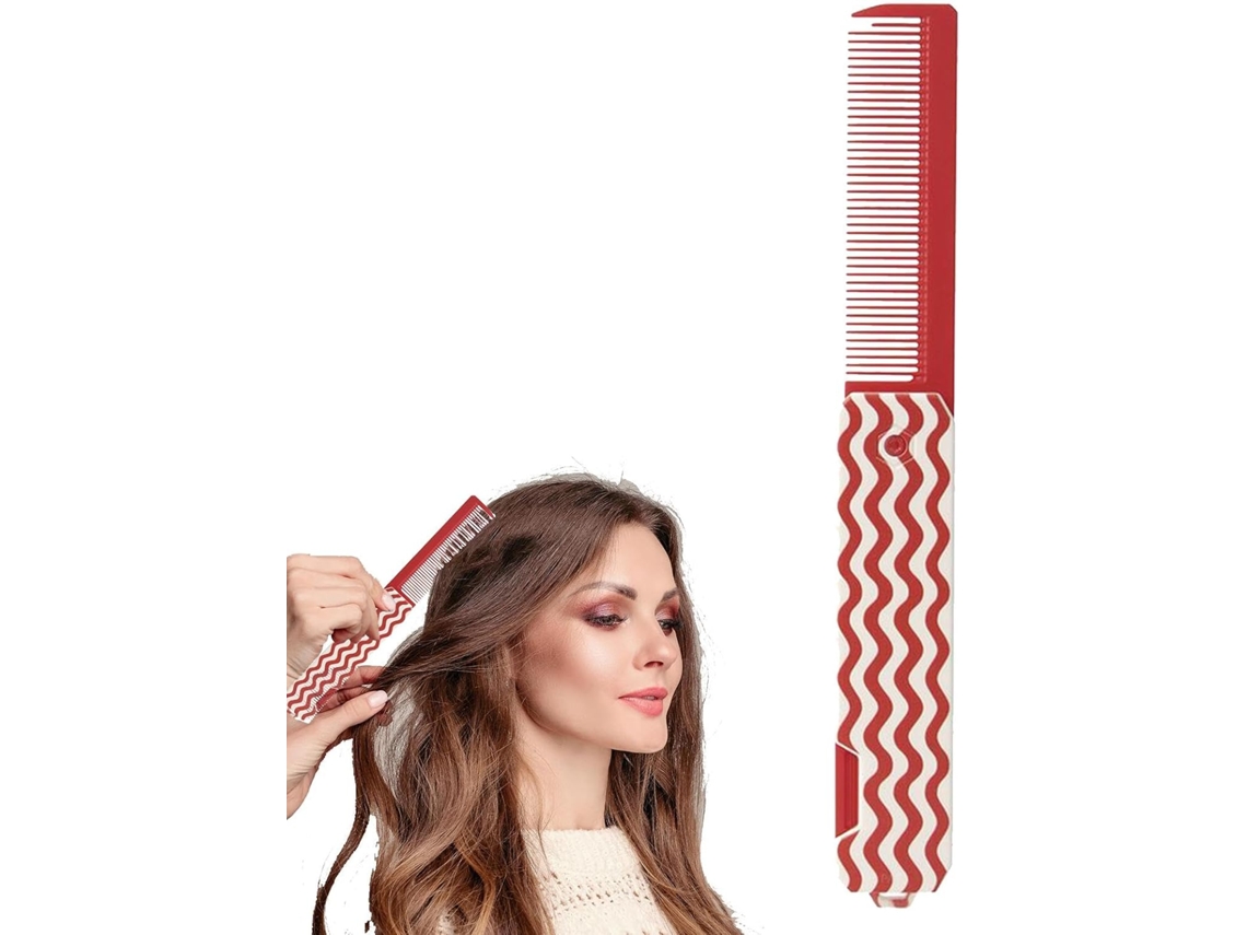 Bolsa Pente Com Dentes Fina E Longa, Dobrável, Compacta E Leve.