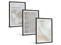Conjunto De Pinturas Design Abstrato Moderno Espelharte (3 Peças 40x60 Cm)