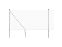 Conjunto 1 Painéis De Cerca Vidaxl Prateado Aço (10 X 1,4 M)