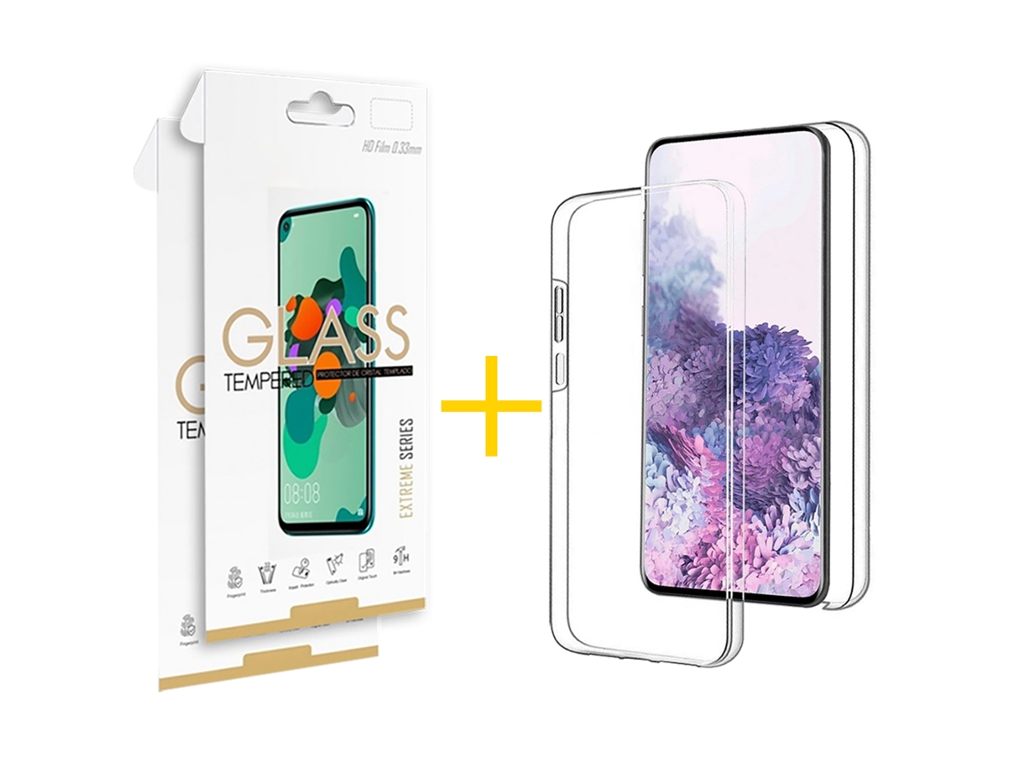 Pack 2 x Película de Vidro Temperado 2.5D + Capa GANDY Oppo A79 5G Dupla 360º Transparente Clear