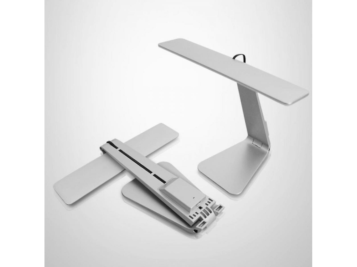 Candeeiro de Mesa Led Fx016 800Mah. Cinza Prateado