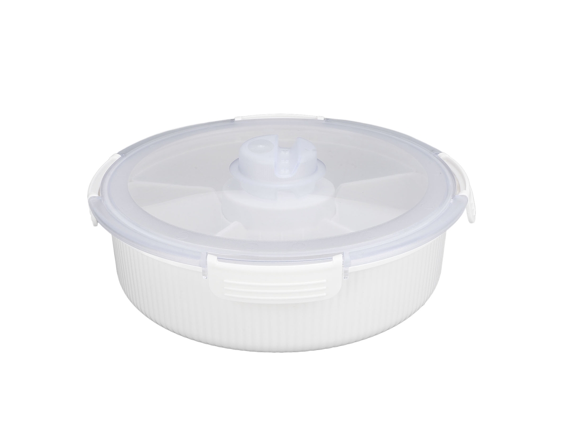 Bandeja Dividida com Selagem a Vácuo Elétrica Snackle Box para Lanches Frutas Nozes | S/MARCA