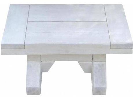 Banco de Jardim CARMO WOOD Sudexpress (Branco - Madeira - 85x48x43 cm)