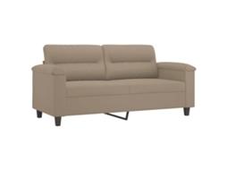 2-seater Sofa, 2-seater Sofas Vidaxl Cinzento-acastanhado Microfibra (n/a)