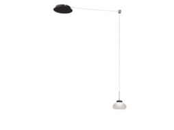 Arabella Luminária Pendente Descentralizada Branca Fabas Luce Led 8w Regulável Montagem Descentralizada