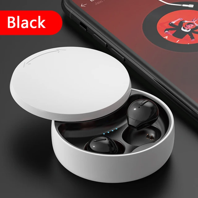 (preto) Fones De Ouvido Bluetooth Sem Fio Invisíveis, À Prova D'água Para Dormir, Com Microfones Duplos