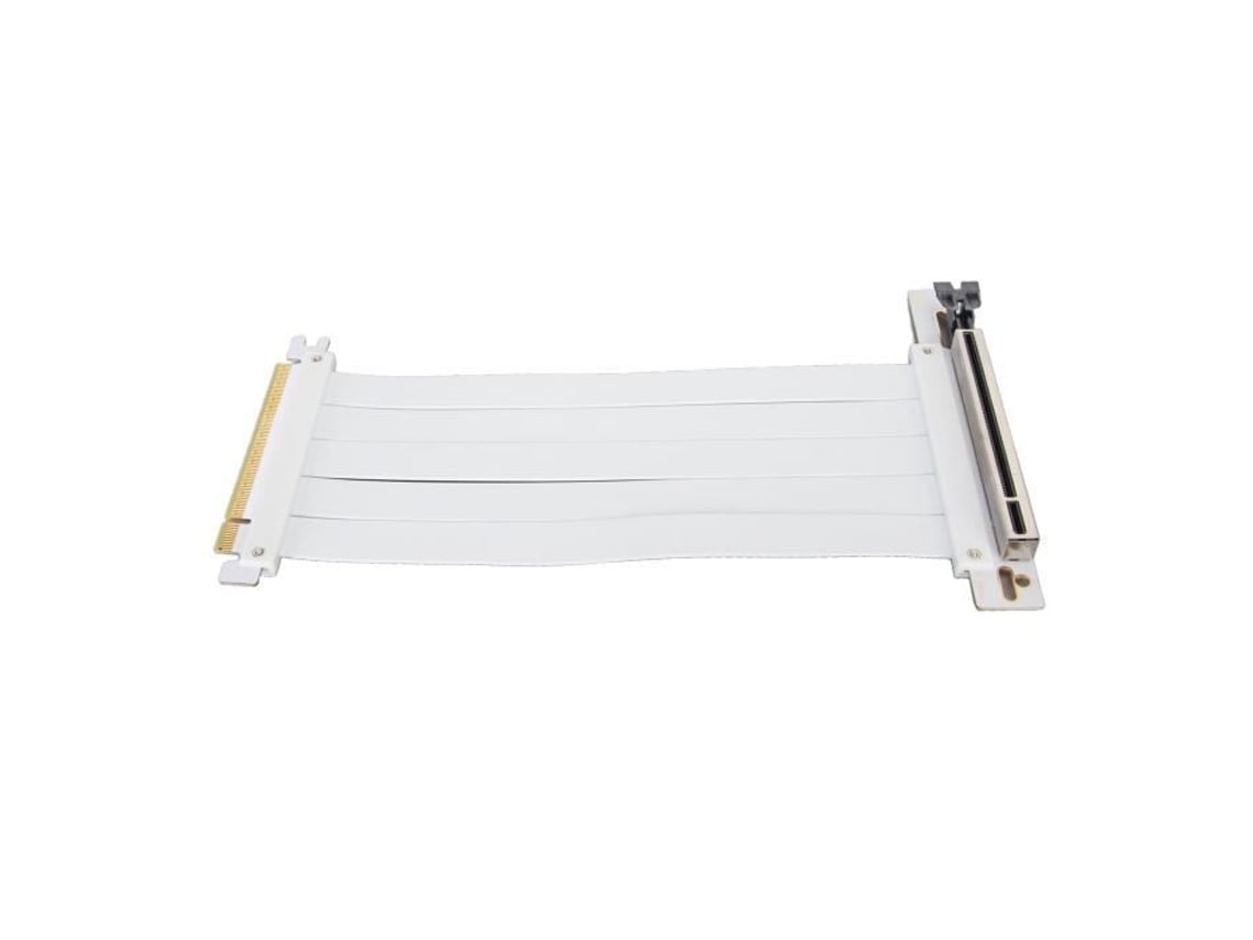 HURRISE Pcie 4.0 X16 Riser Cable Pcie 4.0 X16 Riser Cable Porta de Expansão Do Computador Branco 30 Cm / 11 8 Polegadas