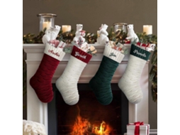 Meias De Natal Meias De Natal Para A Família Meias De Natal Grandes De Malha Para Crianças Pacote Com 4 Olysi Shop