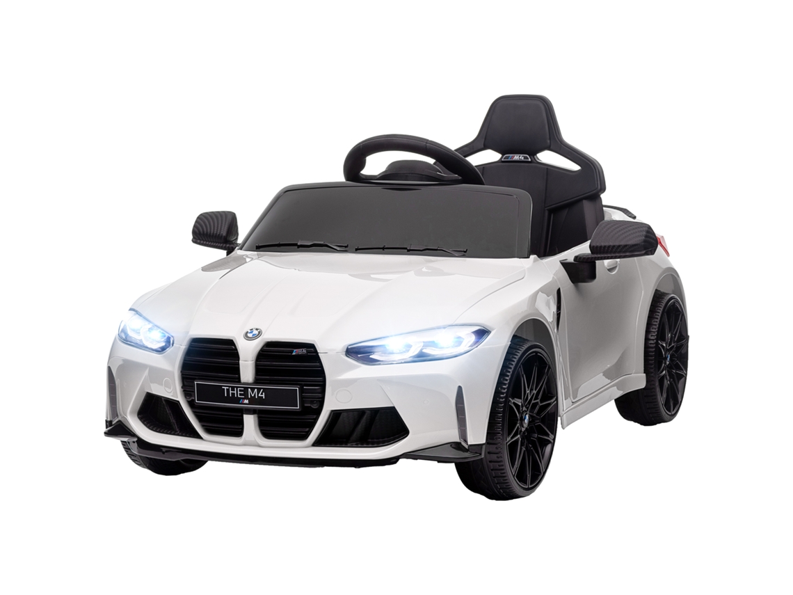 M4 Elétrico Infantil Branco (som, Luz, Controle Remoto, 3 5 Km/h, 3 5 Anos)