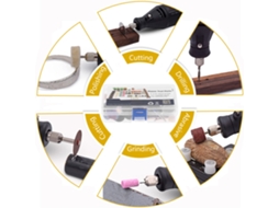 Kit De Acessórios Para Ferramentas Rotativas Laxiscreed Para Rebarba E Polimento