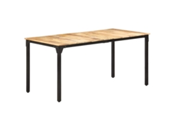 Vidaxl Mesa De Jantar 160x80x76 Cm Madeira De Mangueira Áspera
