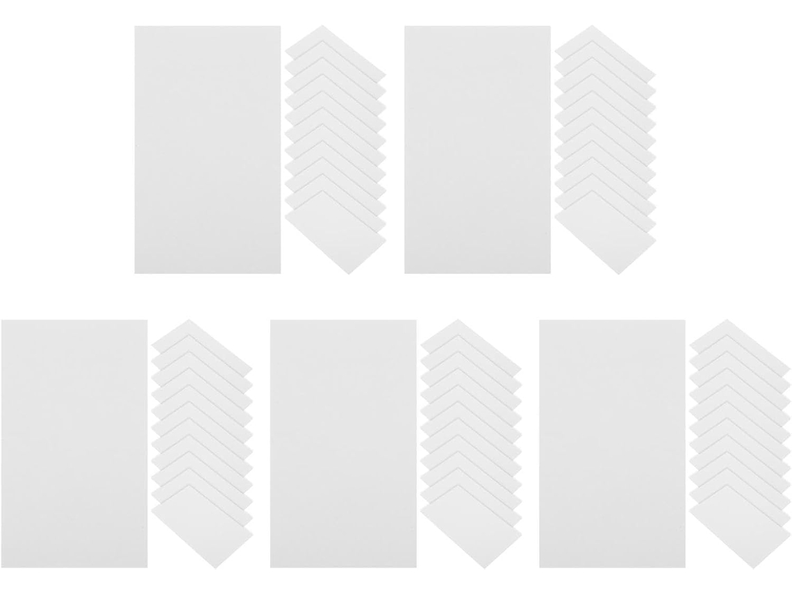 Conjunto de 5 Cartões em Branco com Índice, Cartões de Memória de Dupla Face, Painel Branco e Armazenamento de Flashcards.