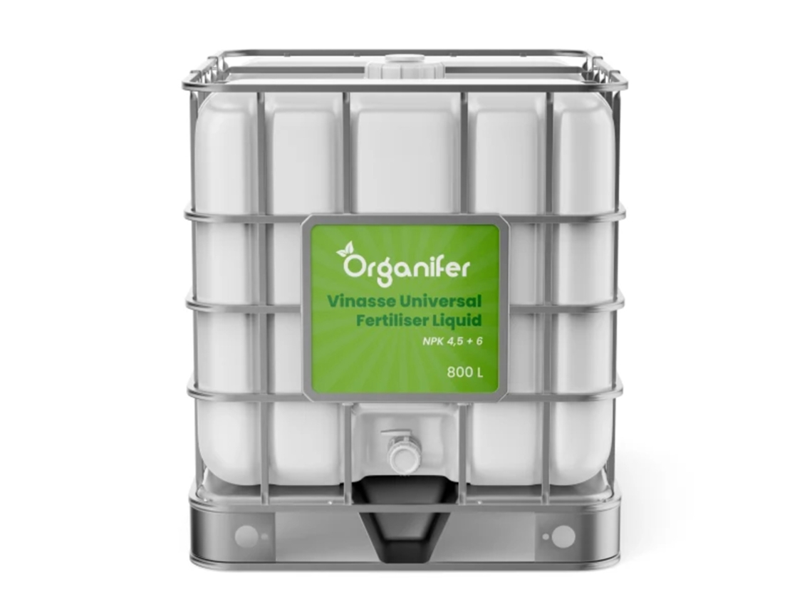 Fertilizante Vinasse NK 4.5 8 - Líquido (800 L IBC) - Organifer