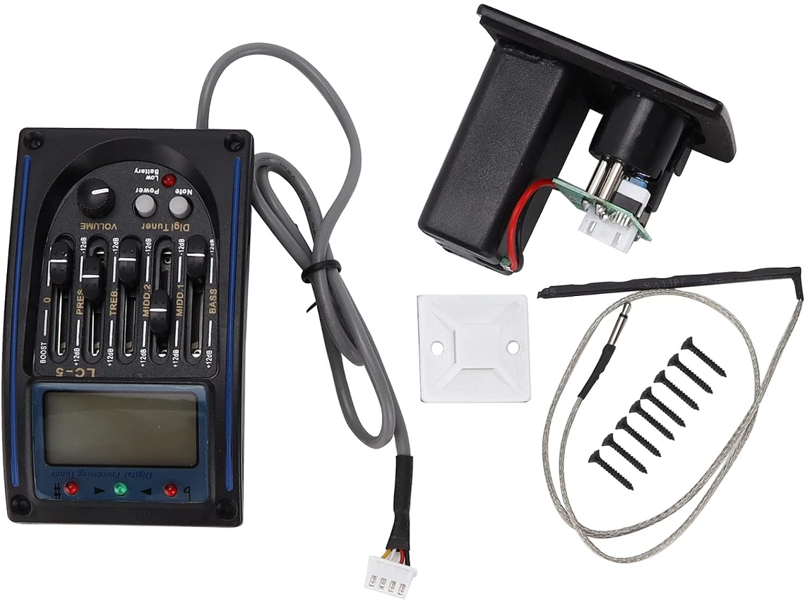 Afinador Digital Para Guitarra Com Ecrã Lcd E Modos Automático/manual