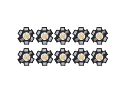 Rebe-10 Peças De Chips Led Ultra Brilhantes 3v 1w 3000k Luz Quente Para Lâmpadas De Teto, Abaixáveis E Lanternas