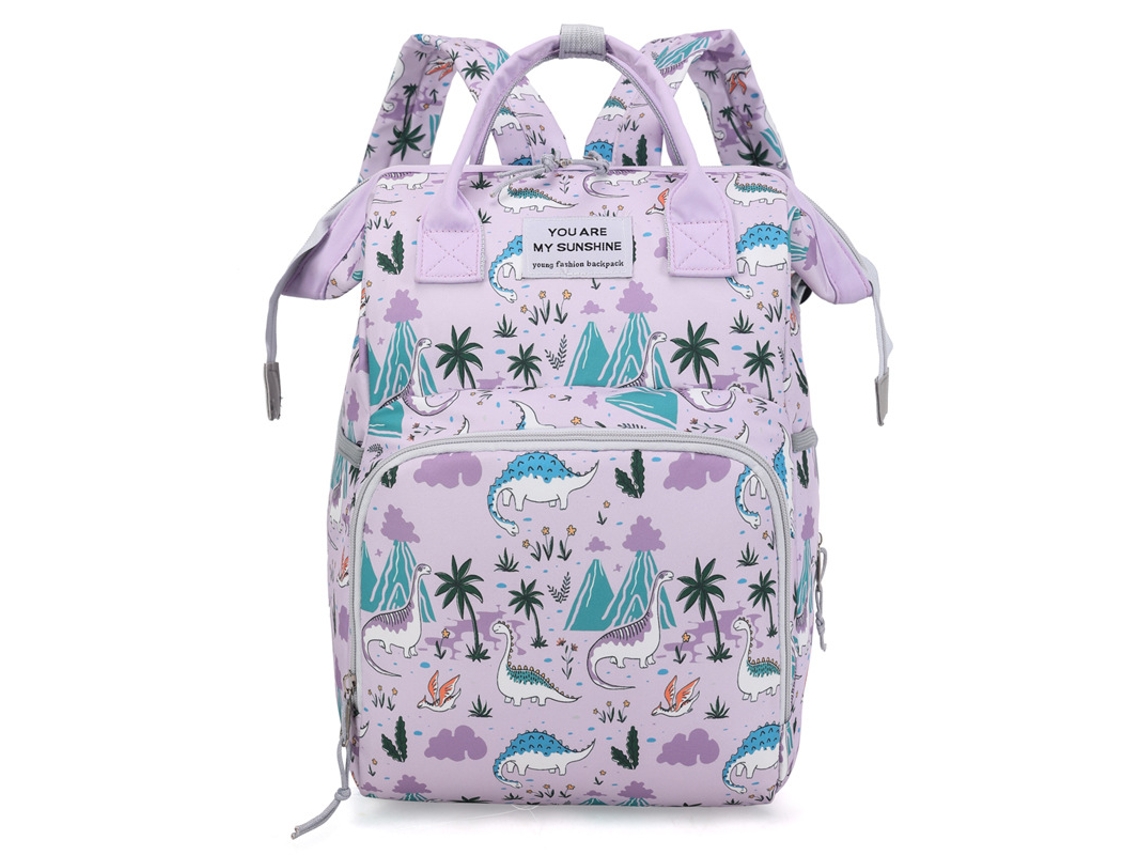 Mochila Maternal, Mochila Leve para Bebês, com Compartimento Térmico para Mamadeira, Presente para Futuras Mamães SPQMENT (roxo)