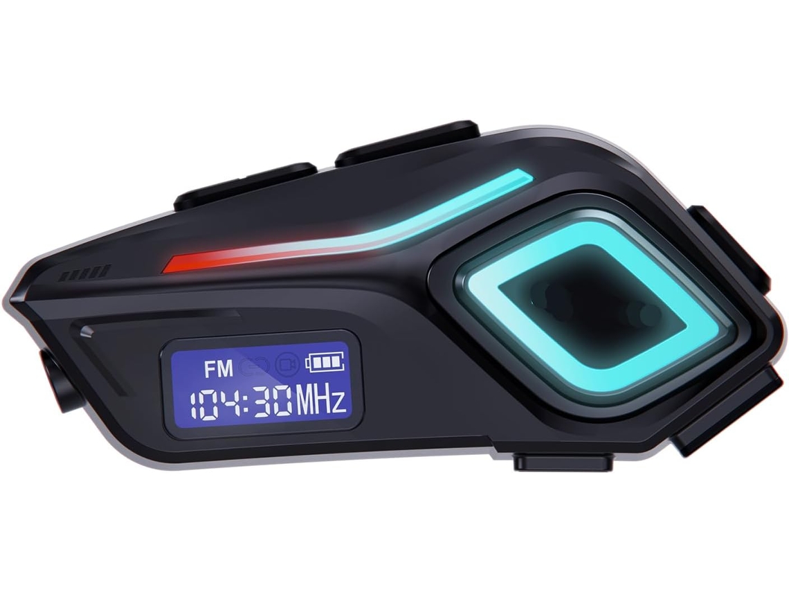 Fones De Ouvido Para Capacete Com Rádio Fm, Microfone Com Cancelamento De Ruído E Tela Lcd, Classificação Ip65 E