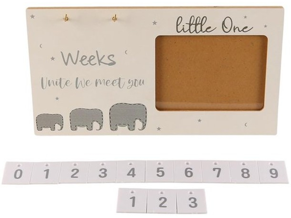 Cadeau Para Pais Futuros - Prateleira De Fotos - Aftável - Presente Para Pais A Esperar - Medidas Exteriores 24x12,7x0,9cm - Medidas Internas 10,1x7,6